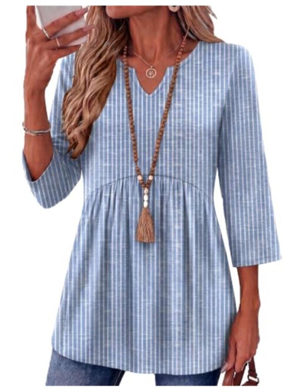 3/4 Length Sleeve Womens Tops 2026 Blouse for Women Dressy Casual